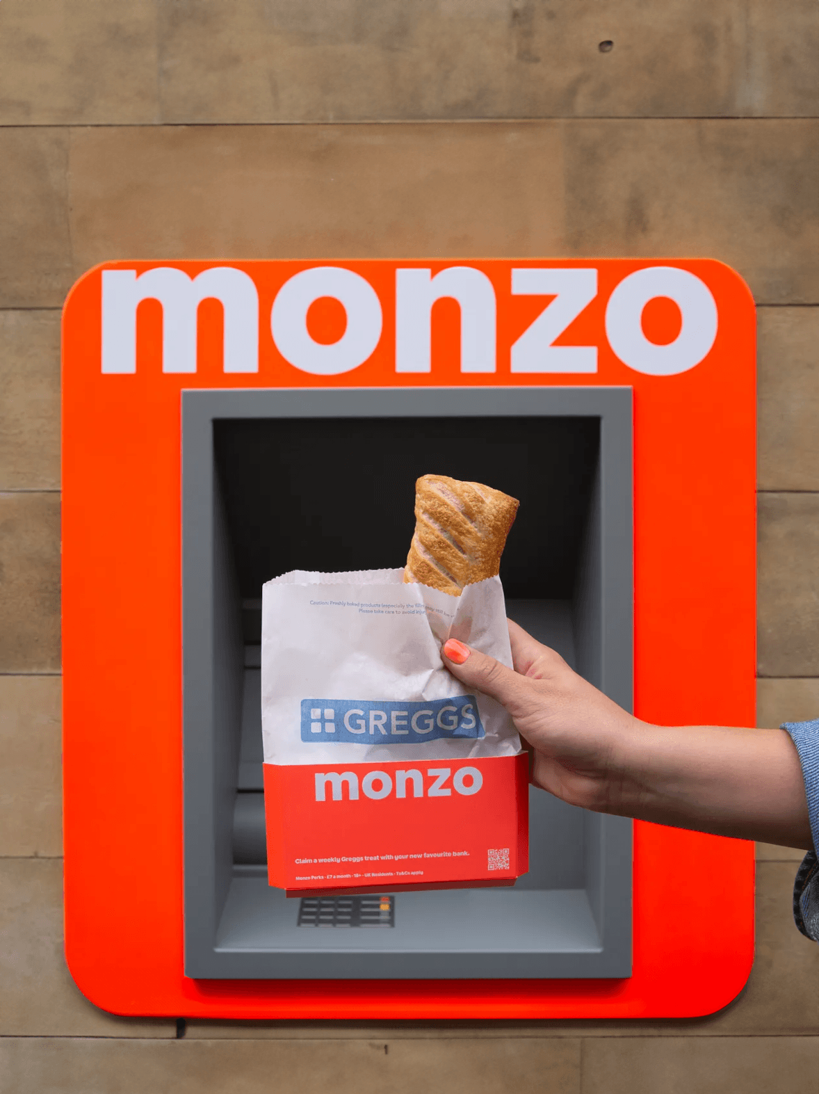 Monzo Bank Sausage Roll ATM - Advertising