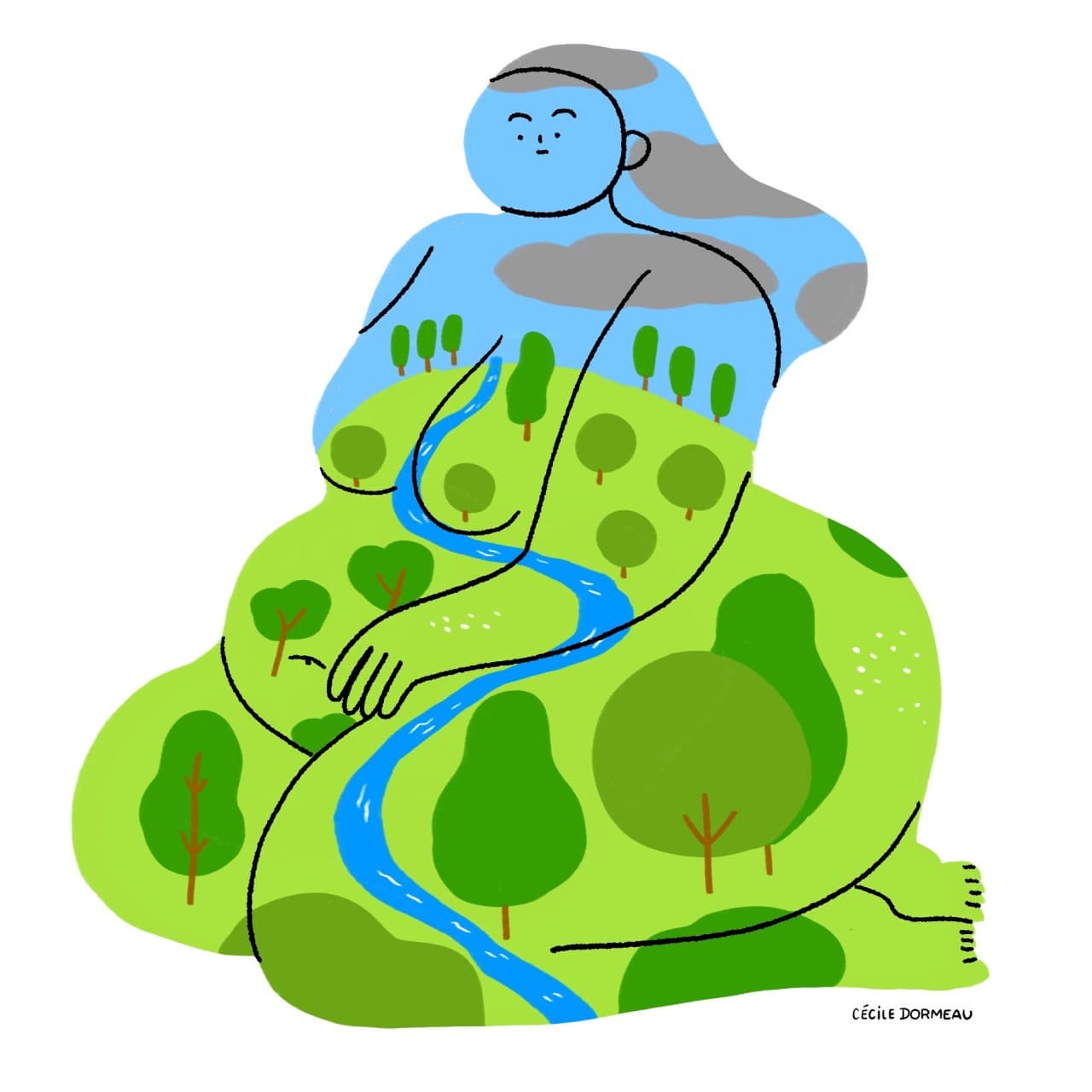 Nature Woman - Illustration by Cécile Dormeau