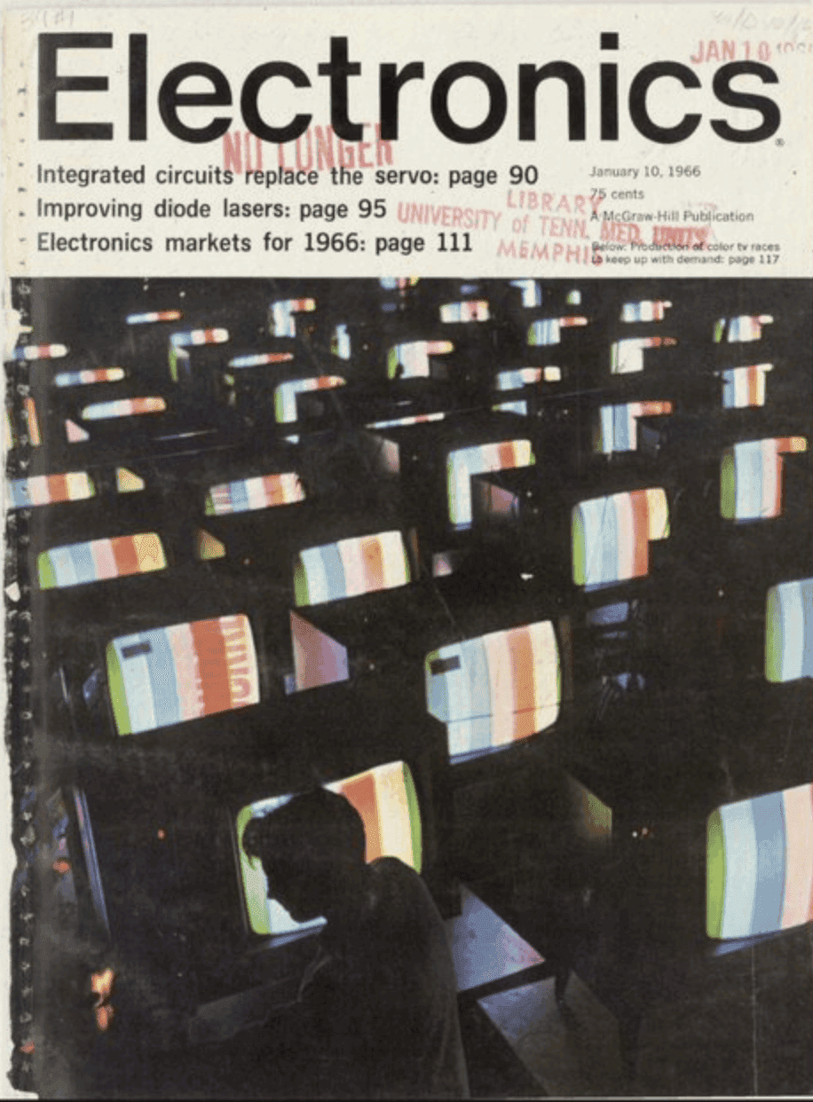 Electronics Magazine Cover, 1966 - Graphic Design by McGraw-Hill